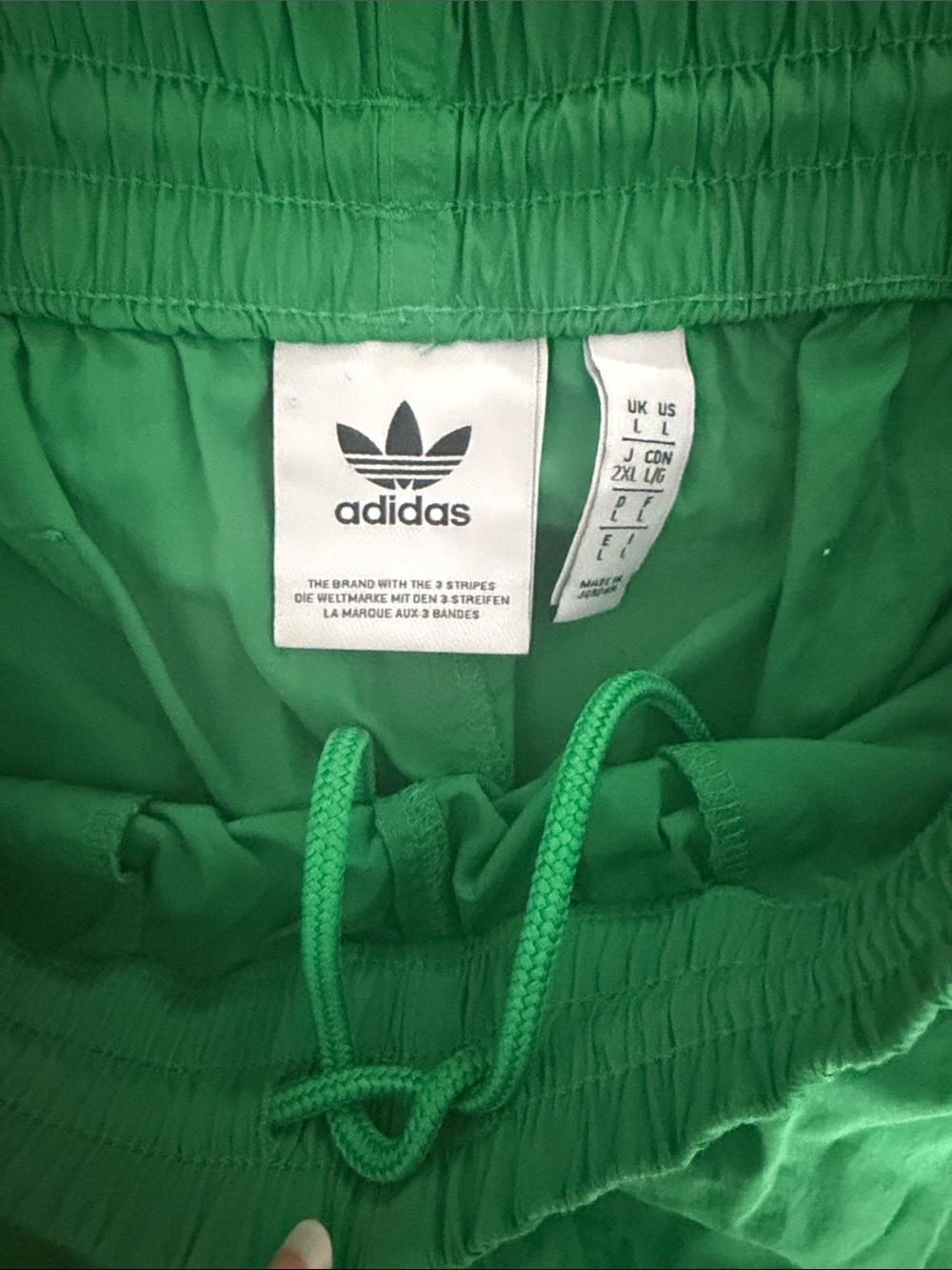 Adidas Green 3-Stripe Sprinter Shorts with White Stripes - Picture 4 of 6